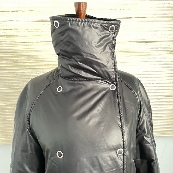 Martin Margiela black double breasted shiny trench coat size 6 - Picture 13 of 17